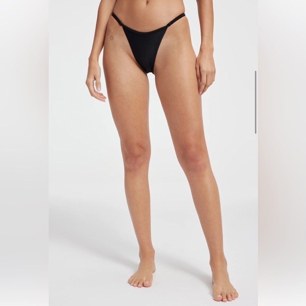 NWT Good American High Leg Extra Cheeky Bikini Bottom Dark Green Size 2/Medium - Picture 3 of 15
